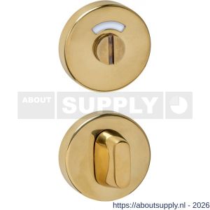 Intersteel Living 3410 WC-sluiting verdekt diameter 53x10 mm met stift 8x8 mm PVD messingkleur - S26010903 - afbeelding 1