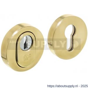 Intersteel 3751 SKG3 veiligheidsrozetten rond verdekt diameter 55x12 mm profielcilindergat met kerntrekbeveiliging messing gelakt - S26003578 - afbeelding 1