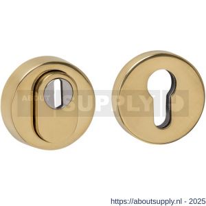 Intersteel 3755 SKG3 veiligheidsrozetten rond verdekt diameter 52x12 mm profielcilindergat met kerntrekbeveiliging PVD messingkleur - S26010900 - afbeelding 1