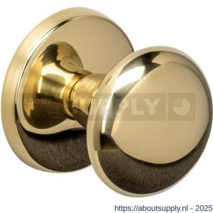 Intersteel 3930 voordeurknop Paddenstoel diameter 58 mm op achterplaat diameter 66 mm éénzijdige montage PVD messingkleur - S26010894 - afbeelding 1