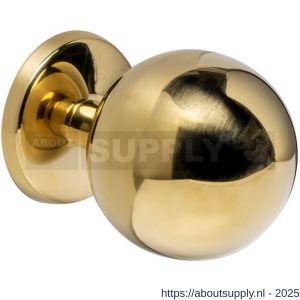 Intersteel 3930 voordeurknop bol diameter 75 mm op achterplaat diameter 66 mm éénzijdige montage PVD messingkleur - S26010892 - afbeelding 1