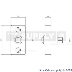 Intersteel Living 3990 beldrukker ovaal messing gelakt - S26000168 - afbeelding 2