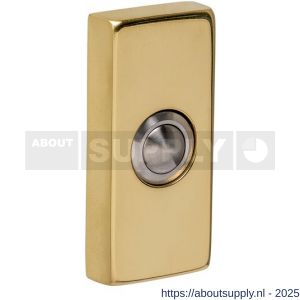 Intersteel 3990 deurbel rechthoekig 65x30x10 mm verdekt PVD messingkleur - S26010886 - afbeelding 1