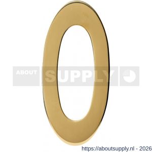 Intersteel 4020 huisnummer 0 150 mm PVD messingkleur - S26010881 - afbeelding 1
