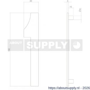 Intersteel 4020 huisnummer 1 150 mm PVD messingkleur - S26010880 - afbeelding 2