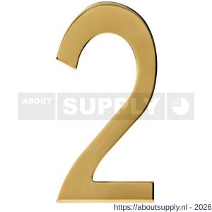 Intersteel 4020 huisnummer 2 150 mm PVD messingkleur - S26010879 - afbeelding 1