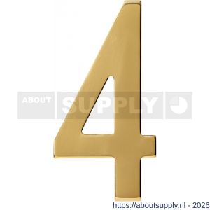 Intersteel 4020 huisnummer 4 150 mm PVD messingkleur - S26010877 - afbeelding 1