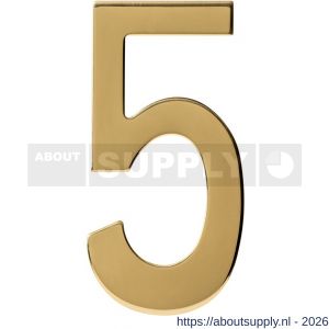 Intersteel 4020 huisnummer 5 150 mm PVD messingkleur - S26010876 - afbeelding 1
