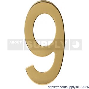 Intersteel 4020 huisnummer 9 150 mm PVD messingkleur - S26010872 - afbeelding 1