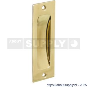 Intersteel Living 4476 schuifdeurkom rechthoekig 120x40 mm opschroevend messing gelakt - S26007651 - afbeelding 1