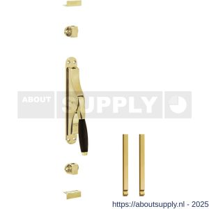 Intersteel Living 5620 set pomp-espagnolet Ton 400 inclusief stangenset 2x 1250 mm messing gelakt-ebbenhout - S26009346 - afbeelding 1
