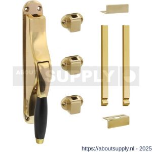 Intersteel Living 5620 set pomp-espagnolet Ton Basic inclusief stangenset 2x 1250 mm messing gelakt-ebbenhout - S26011032 - afbeelding 1