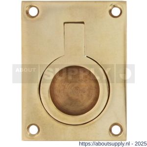 Intersteel Living 7526 luikring recht 41x31 mm messing gelakt - S26009606 - afbeelding 1
