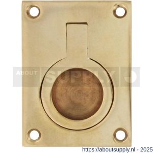 Intersteel Living 7526 luikring recht 50x39 mm messing gelakt - S26009607 - afbeelding 1