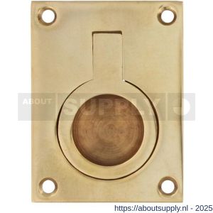 Intersteel Living 7526 luikring recht 65x49 mm messing gelakt - S26009605 - afbeelding 1