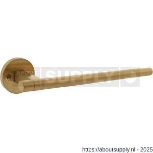 Intersteel 0719 deurkruk gatdeel rechts Shiraat by Grand en Johnson op rozet met schroefgaten diameter 55x8 mm PVD messing mat - S26011284 - afbeelding 1