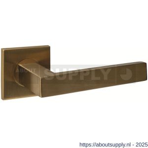 Intersteel 1035 deurkruk gatdeel rechts Q 05 op rozet verdekt 53x53x6 mm PVD messing mat - S26011230 - afbeelding 1