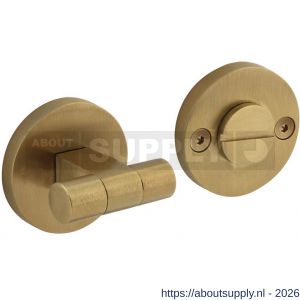 Intersteel 3175 WC-sluiting éénzijdig verdekt diameter 55x8 mm met stift 8x8mm knop op verdekte rozet PVD messing mat - S26011389 - afbeelding 1