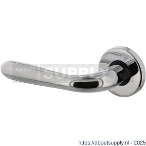 Intersteel 0195 deurkruk gatdeel links Jupiter op rozet verdekt diameter 49x7 mm chroom - S26001055 - afbeelding 1