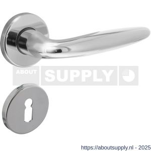 Intersteel 0199 deurkruk Sigaar op rozet verdekt diameter 49x7 mm en sleutelrozetten chroom - S26010617 - afbeelding 1
