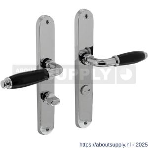 Intersteel Living 0206 deurkruk Courgette met schild ovaal 236x37 mm WC 63/8 mm chroom - S26007971 - afbeelding 1