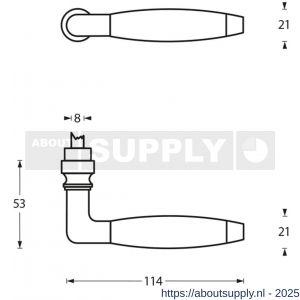 Intersteel 0371 deurkruk Marloes chroom-ebbenhout - S26001874 - afbeelding 2