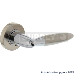 Intersteel Living 1682 deurkruk Elen op rozet verdekt diameter 52x10 mm met nokken chroom-nikkel mat - S26004828 - afbeelding 1