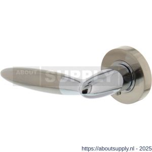 Intersteel 1682 deurkruk gatdeel links Elen op rozet verdekt diameter 52x10 mm met nokken chroom-nikkel mat - S26004830 - afbeelding 1