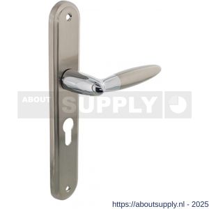 Intersteel Living 1682 deurkruk Elen op schild ovaal 242x43 mm profielcilindergat 55 mm chroom-nikkel mat - S26004842 - afbeelding 1