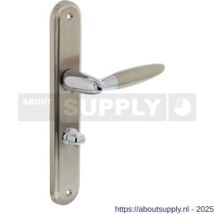 Intersteel Living 1682 deurkruk Elen op schild ovaal 242x43 mm WC 63/8 mm chroom-nikkel mat - S26004844 - afbeelding 1