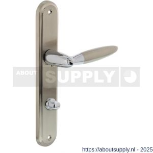 Intersteel 1682 deurkruk Elen op schild ovaal 242x43 mm WC 78/8 mm chroom-nikkel mat - S26004845 - afbeelding 1
