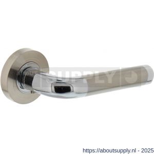 Intersteel Living 1683 deurkruk Agatha op rozet verdekt diameter 52x10 mm met nokken chroom-nikkel mat - S26000300 - afbeelding 1