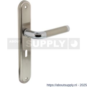 Intersteel Living 1683 deurkruk Agatha op schild ovaal 242x43 mm sleutelgat 56 mm chroom-nikkel mat - S26004854 - afbeelding 1