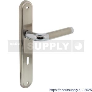 Intersteel Living 1683 deurkruk Agatha op schild ovaal 242x43 mm sleutelgat 72 mm chroom-nikkel mat - S26004855 - afbeelding 1