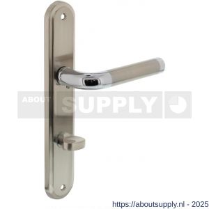 Intersteel 1683 deurkruk Agatha op schild ovaal 242x43 mm WC 78/8 mm chroom-nikkel mat - S26004863 - afbeelding 1