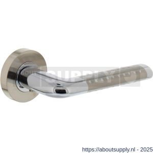 Intersteel Living 1684 deurkruk Marion op rozet verdekt diameter 52x10 mm met nokken chroom-nikkel mat - S26001881 - afbeelding 1