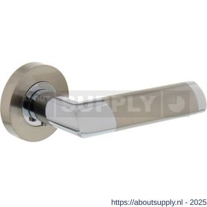Intersteel Living 1685 deurkruk Nicol op rozet verdekt diameter 52x10 mm met nokken chroom-nikkel mat - S26001659 - afbeelding 1