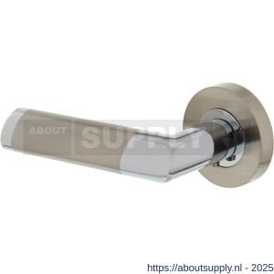 Intersteel 1685 deurkruk gatdeel links Nicol op rozet verdekt diameter 52x10 mm met nokken chroom-nikkel mat - S26001240 - afbeelding 1
