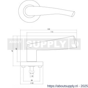 Intersteel Living 1687 deurkruk Giussy op rozet verdekt diameter 52x10 mm met nokken nikkel mat - S26000402 - afbeelding 2