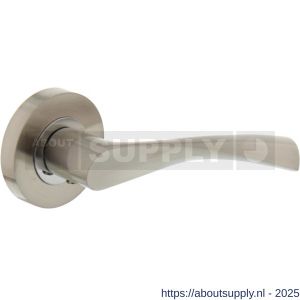 Intersteel 1687 deurkruk gatdeel rechts Giussy op rozet verdekt diameter 52x10 mm met nokken nikkel mat - S26001241 - afbeelding 1