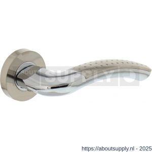 Intersteel Living 1688 deurkruk Sharon op rozet verdekt diameter 52x10 mm met nokken chroom-nikkel mat - S26000403 - afbeelding 1