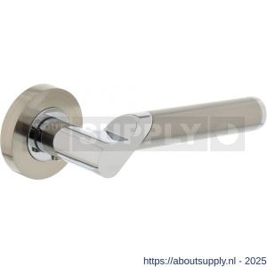 Intersteel 1701 deurkruk gatdeel rechts Casper op rozet verdekt diameter 52x10 mm met nokken chroom-nikkel mat - S26004936 - afbeelding 1