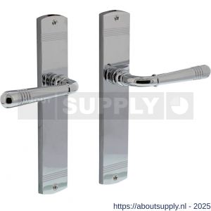 Intersteel Living 1705 deurkruk Helena op schild afgerond 235x45 mm blind chroom - S26004955 - afbeelding 1