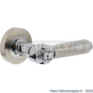 Intersteel Living 1716 deurkruk Julietta op rozet verdekt diameter 52x10 mm met nokken chroom-nikkel mat - S26004975 - afbeelding 1