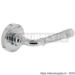 Intersteel 1725 deurkruk Helena op rozet verdekt met rillen diameter 55x10 mm met nokken chroom - S26006699 - afbeelding 1