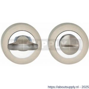 Intersteel 3476 WC-sluiting verdekt diameter 52x10 mm met nokken en stift 6x6 mm chroom-nikkel mat - S26005012 - afbeelding 1
