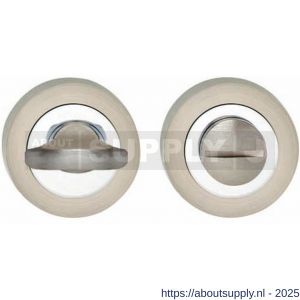 Intersteel 3476 WC-sluiting verdekt diameter 52x10 mm met nokken en stift 7x7 mm chroom-nikkel mat - S26005013 - afbeelding 1
