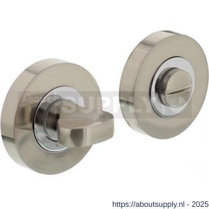 Intersteel Living 3476 WC-sluiting verdekt diameter 52x10 mm met nokken en stift 8x8 mm chroom-nikkel mat - S26007626 - afbeelding 1