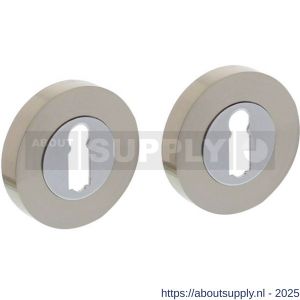 Intersteel Living 3476 sleutelrozetten verdekt diameter 52x10 mm met nokken chroom-nikkel mat - S26011005 - afbeelding 1