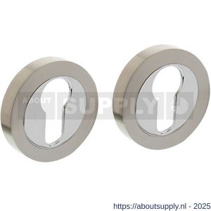 Intersteel Living 3476 cilinderrozetten verdekt diameter 52x10 mm met nokken chroom-nikkel mat - S26011006 - afbeelding 1